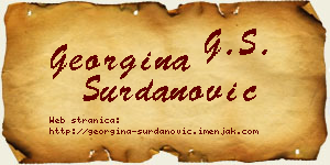 Georgina Surdanović vizit kartica